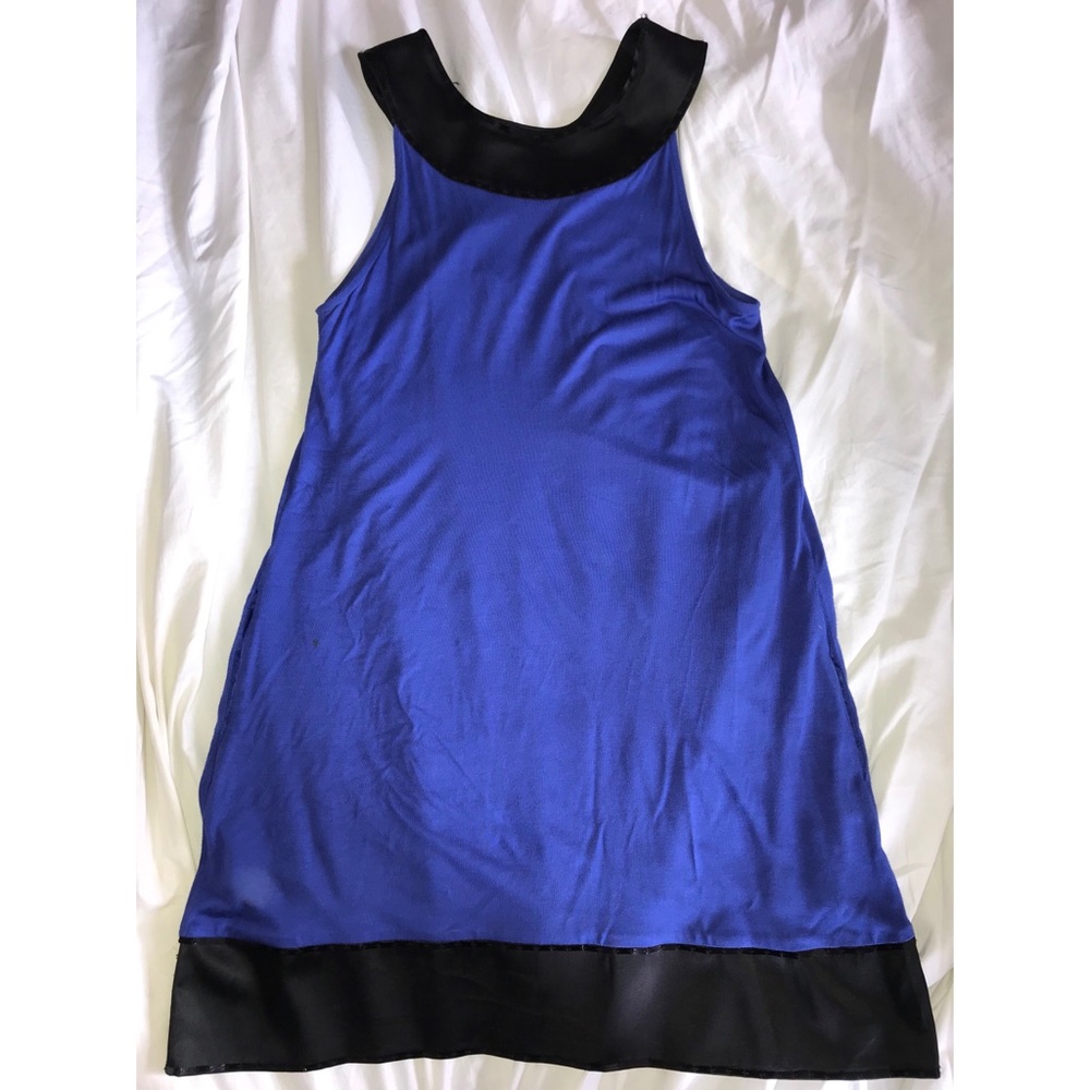Express blue/black dress
